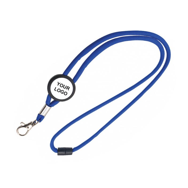 Blue Rope Lanyards with Disk on the Bottom